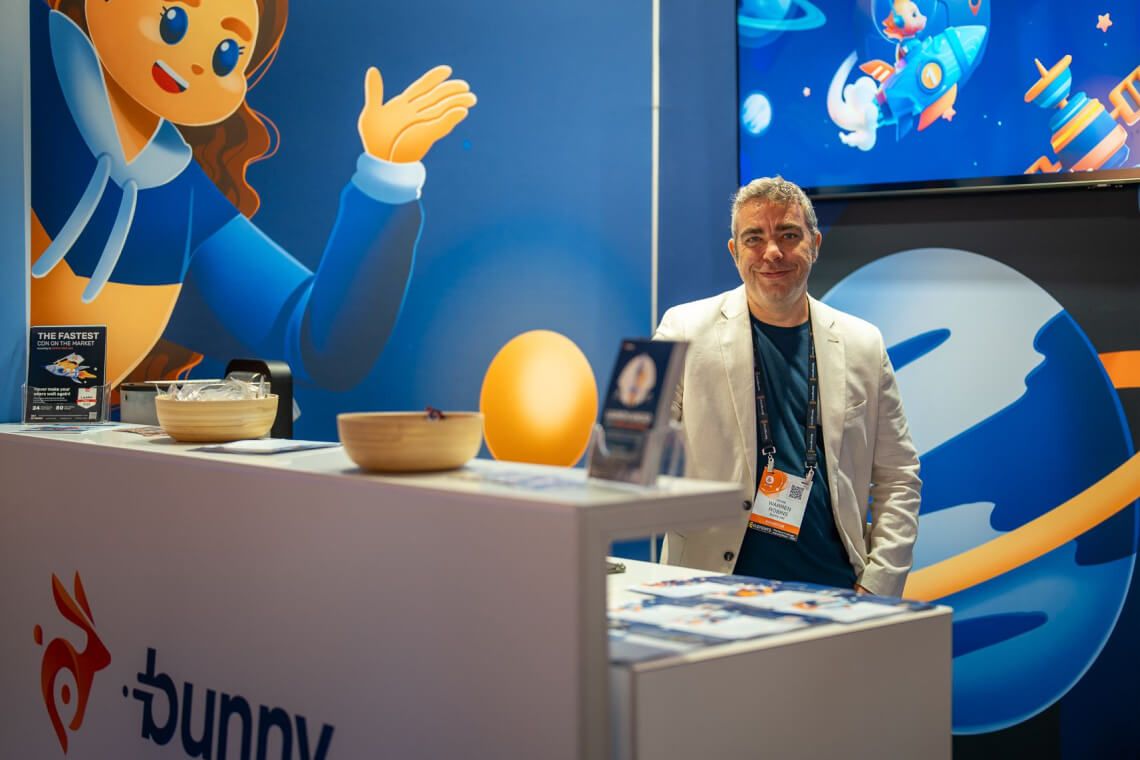 Ilustrative image of bunny.net company at tech conference