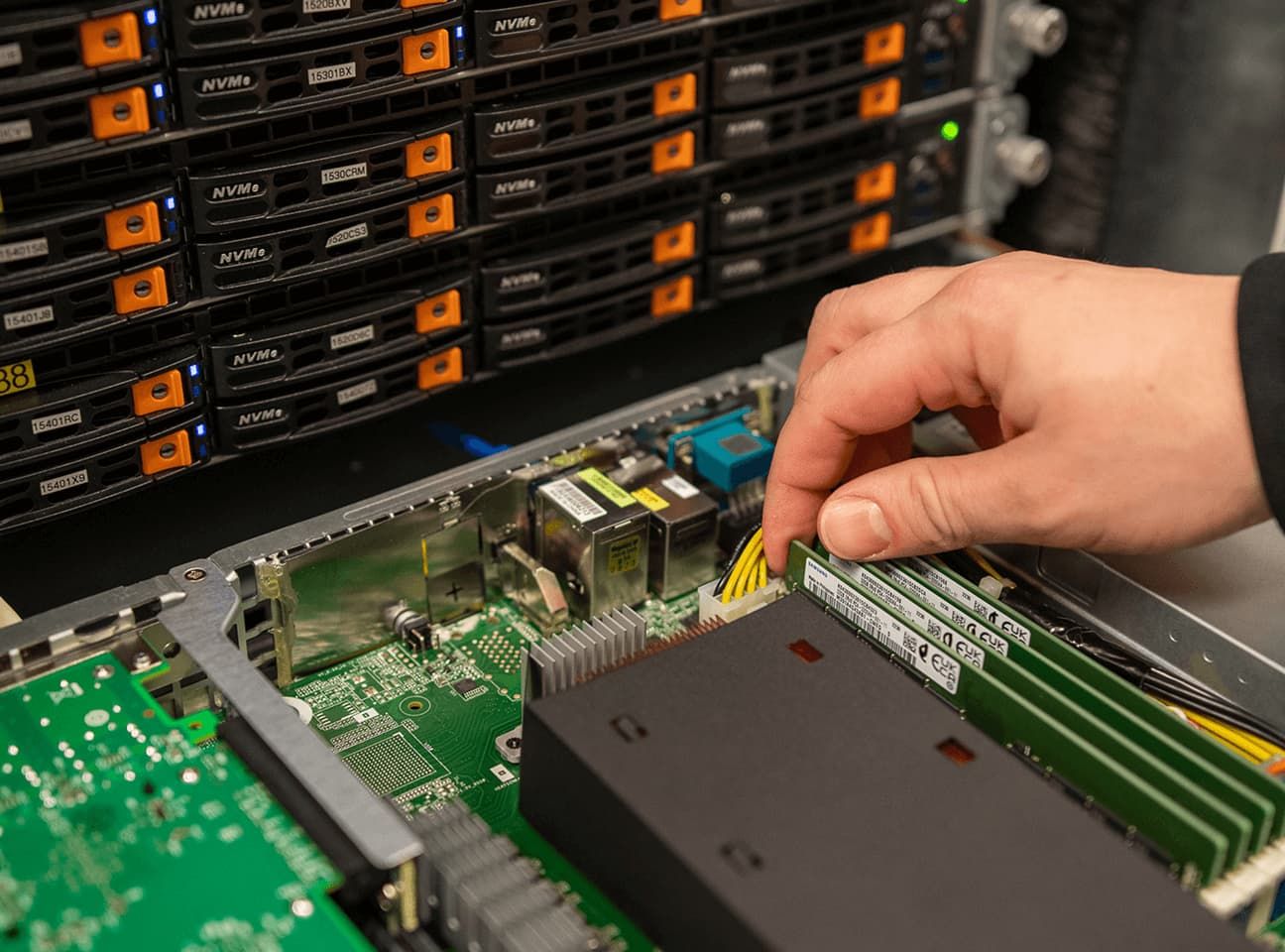Custom-built servers process